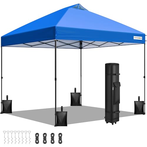 VIVOHOME 10x10ft Pop Up Canopy Tent One Push Setup...