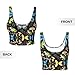 Women Girls Yoga Bras U-Shaped Back Comfortable Sweat Vest with Pads Elastic Sportswear for Gym Fitness, for Goth Moon Frogs Moth Butterfly Magical Mushroom Leaves