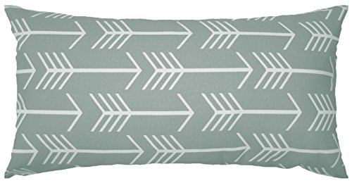 JinStyles Accent Decorative Throw Pillow Cover, Lumbar, Print, Grey, 12 x 24, 1 Cover