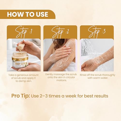 Image of Jasmin Face scrub For Tan Removal | Exfoliating Detan Scrubs For Soft & Smooth Skin | 400ml