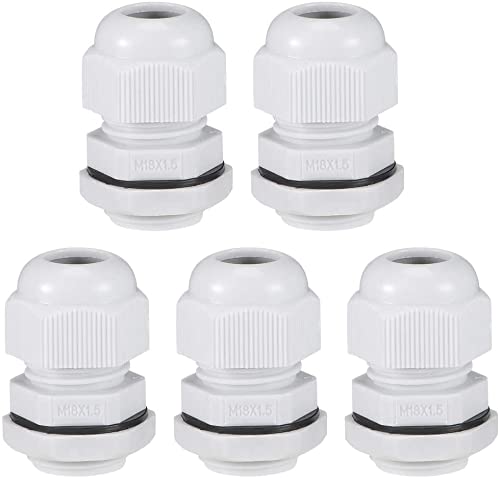 XYWHPGV M18 x 1.5 Cable Gland 5 mm-10 mm Wire Hole Waterproof