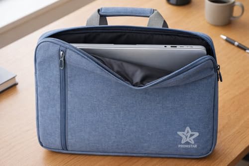 Image of Slim Fit 15.6 Inch Laptop Sleeve, Laptop Case with Handle & Pocket | Universal Compatible for Dell, HP, Lenovo, Asus, MacBook | Office /College Laptop Bag | Shock Absorber (Grey)