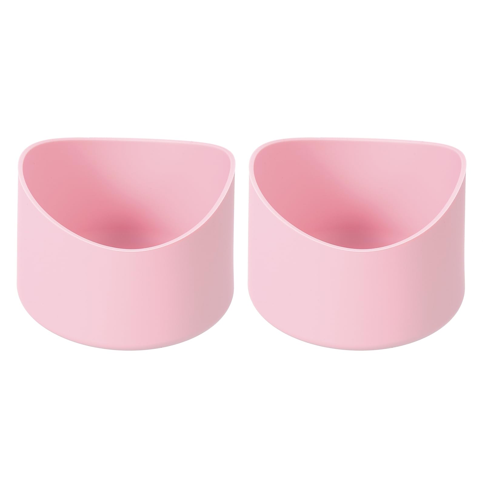 sourcing map 2pcs 7cm Protective Silicone Boot Sleeve for 12-24 oz, Water Bottle Bottom Silicone Anti-Slip Sleeve Cover, Irregular Shape Cup Accessories, Pink