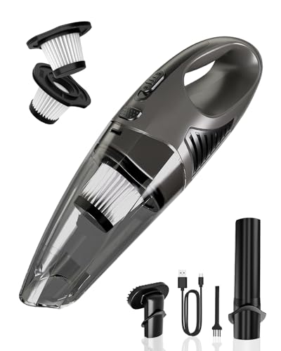 TANYO Aspirateur à Main Puissant, aspirateur à Main sans Fil avec Batterie Rechargeable, Filtre HEPA Lavable, sans Sac, Mini aspirateur Portable pour Voiture, Maison,...