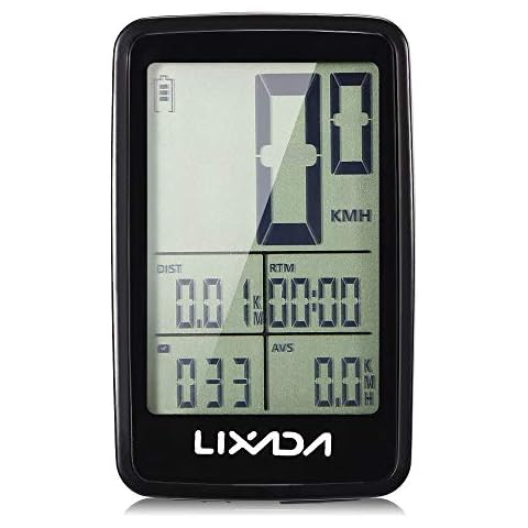 Lixada Fahrradcomputer Kabellos USB Wiederaufladbar Fahrrad Radfahren Computer Tachometer Kilometerzähler Cover
