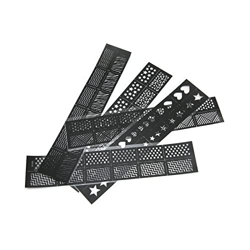 Nail Art Stencils Placas Adesivos Modelos de Mistura Impressão de Carimbos Stencils Impressora de Ti