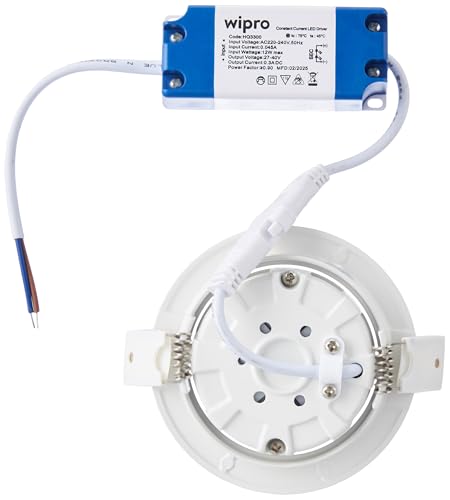 Image of Wipro Garnet 9 W Slim COB Downlight for False Ceiling | Neutral White (4000K) | Ceiling or Cabinet Light with Adjustable Optics | Pack of 2