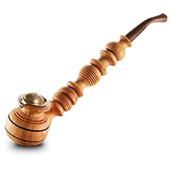 Impressive Wooden Tobacco Smoking Pipe With Cap - Handmade From Natural ...