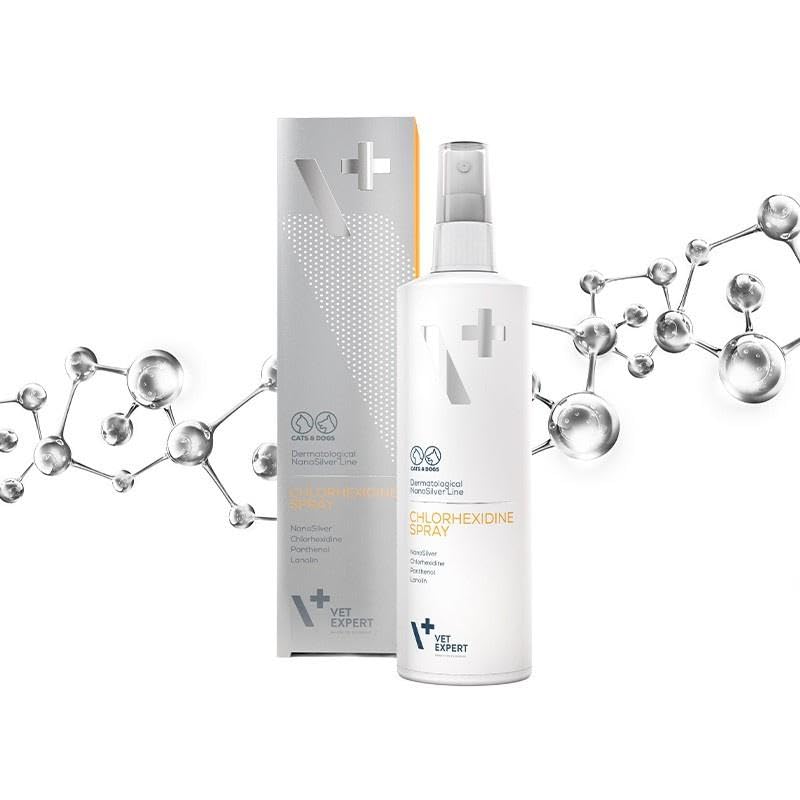 Spray z chlorhesydyną na zmiany skórne psów kotów VET EXPERT 100ml