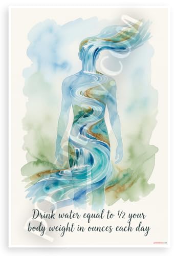 Poster Drink Water 30x45 cm de format pour motivation hydratation