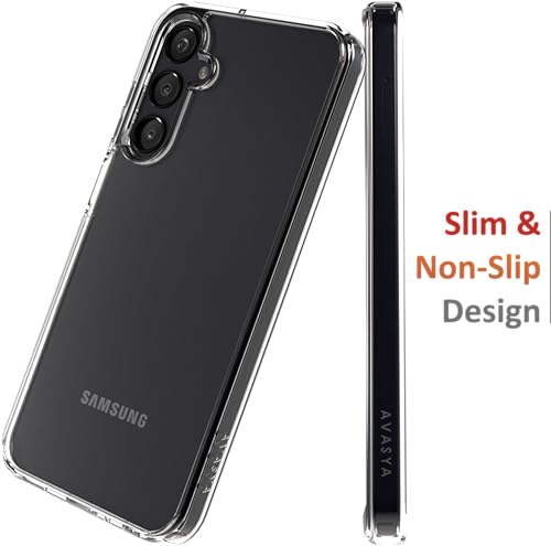 Image of Thermoplastic Polyurethane Clear Case For Samsung Galaxy A25 5G,[Anti-Yellowing Technology] [Military Grade Drop Protection] Shockproof Slim Hybrid Phone Case -Crystal Clear