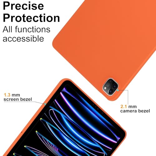 Coque iPad Pro 13 M4 2024 silicone orange mince et légère