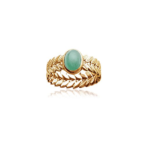 Bague laurier plaqué or 750/000 la perfection d'un bijou d'exception sans nickel