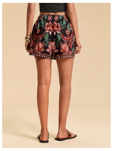 Image of SweatyRocks Women's Boho Mini Skirts Floral Shorts Tie Side Wrap Skorts