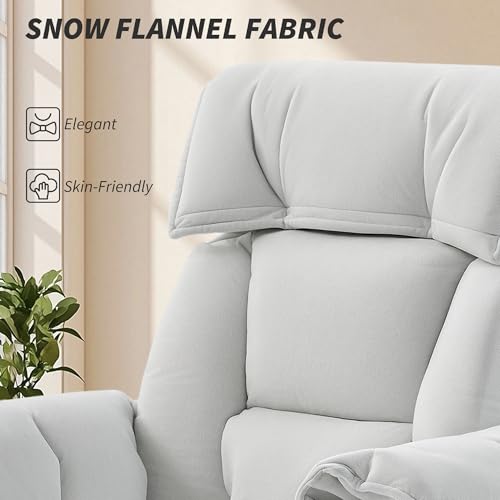 Image of HOMCOM Executive Office Chair Comfy with Foot Rest, Reclining Swivel Computer Desk Chair with High Folding Back, Thick Cushion, Padded Armrest, Adjustable Height, Rolling Wheels, Cream White