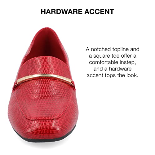 Image of Journee Womens Loafer Flat Notched Topline Square Toe Slip-On Block Heel - Wrenn Casual Dress Shoe
