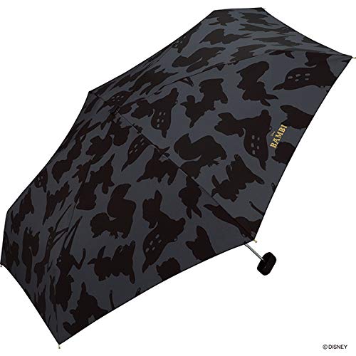 ワールドパーティー(Wpc.) ディズニー雨傘 折りたたみ傘 黒 50cm レディース ポーチタイプ バンビ/シャドウミニ DS078-179 BK