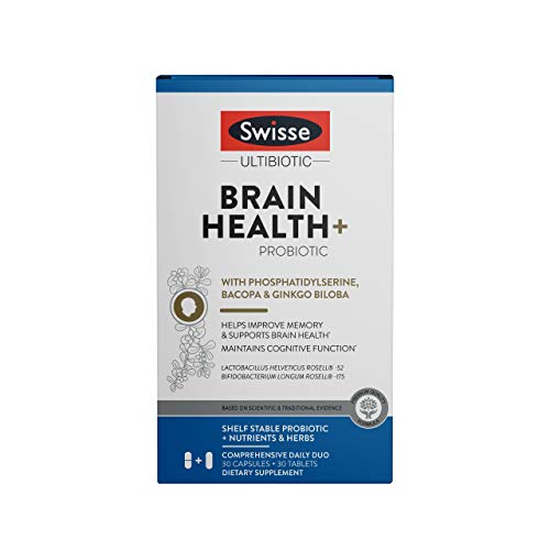 Brain Health Probiotics 3 Billion CFU |Probiotics for Women, Probiotics for Men and Adults, Alleviate Mental Stress, Supporting Cognitive Function, Natural | Shelf Stable | 30 Servings