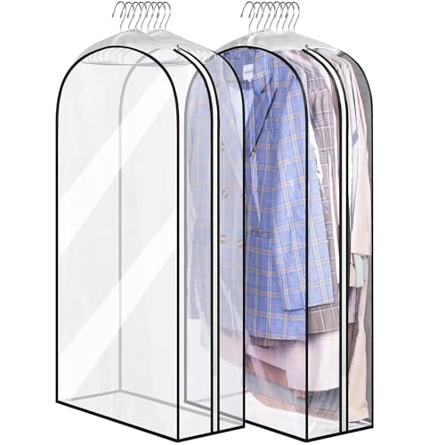 El Mejor Listado de Chaquetas y abrigos para comprar online. 44 TOCOZOC Bolsas de Ropa de 50 Pulgadas para Colgar Ropa, Bolsas de Ropa Colgante, Bolsas Transparentes para Almacenamiento de Abrigos, Protector Ropa para Traje, Abrigos, Vestidos,...