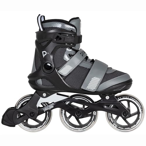 Patines en línea PLAYLIFE GT 110, comodidad y estabilidad para asfalto irregular