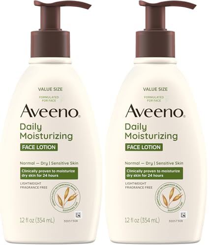 Aveeno Daily Moisturizing Face Lotion with Soothing Prebiotic Oat,Gentle Lotion Nourishes Normal to...