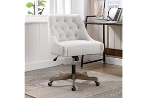Modern Decorative Tufted Fabric Swivel Desk Chair