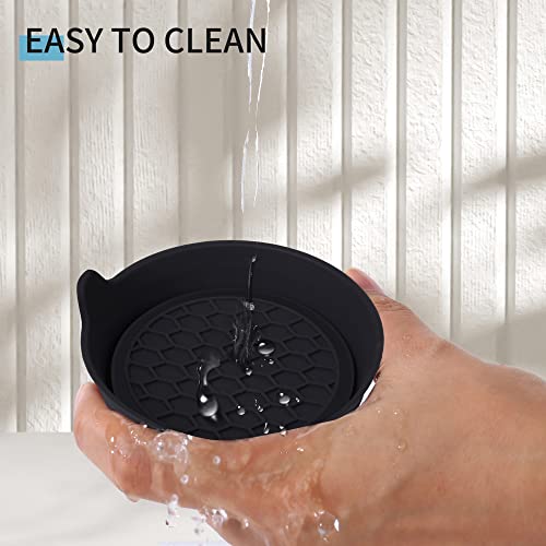 Amooca Car Cup Coaster Universal Automotive Waterproof Non-Slip Cup Holders Sift-Proof Spill Holder Car Interior Accessories 4 Pack Black #TOP2