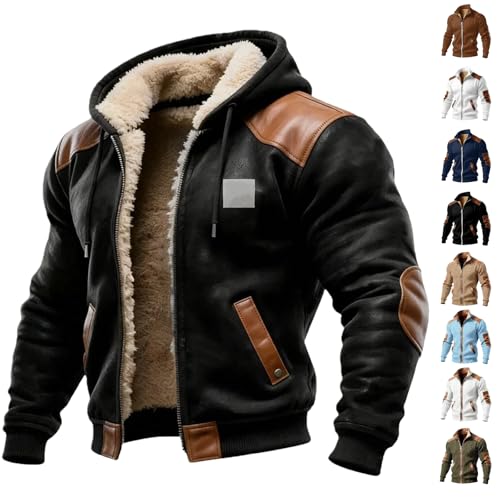 mens winter jacket,zip up hoodies for men sherpa lined hoodie men warm jackets sweatshirt mens fleece jacket men's fashion hoodies & sweatshirts sudaderas para hombre black for man 01 Black M
