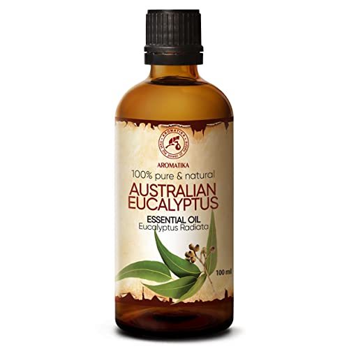 Aceite Esencial de Eucalipto 100ml - Aceite de Eucalipto Radiata Australiano Natural y Puro - Mejor Aceite de Fragancia para Difusor de Aroma - Humidificador - Quemador - Sauna - Aromaterapia - Yoga