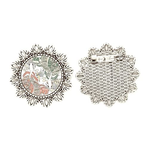 Broche de plata carpa roja y verde un regalo con significado 1