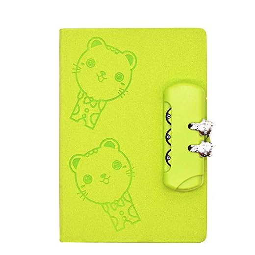 JunShop Creative Lock Diary Student Notebook Cute Girl Writing Diary Locking Journal Teen Personal Privacy Notebook 150 Pages Green