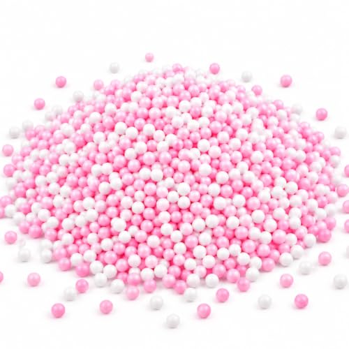 Image of Wanna Party Pink Foam Balls Pack, Pastel Mini Foam Beads for Pinata Fillers, Goodie Bag Fillers, Slime Making, Art & Craft Projects, Gift Packing and Party Activities