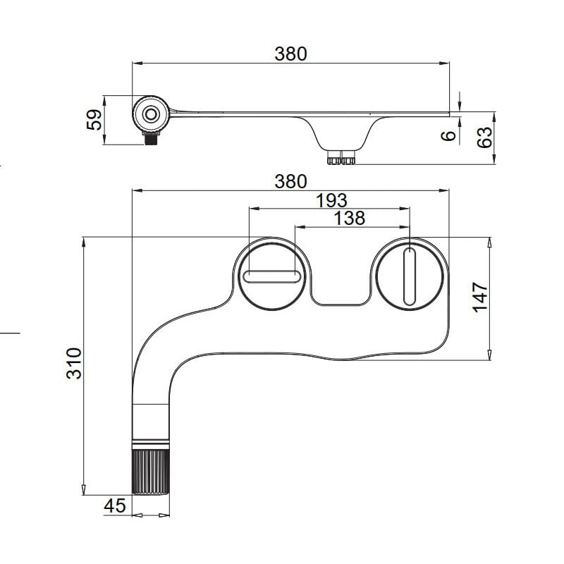 Ultra-thin ABS Smart Toilet Seat Bidet Butt Cleaning Tool No Electricity Required — view 7