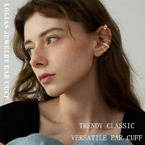 LOLIAS ๐๐๐ซ ๐๐ฎ๐๐ ๐๐๐ซ๐ซ๐ข๐ง๐ ๐ฌ for Women Non Piercing Gold Ear Cuffs ๐๐๐ ๐๐จ๐ฅ๐ ๐๐ฅ๐๐ญ๐๐ Ear Cuff for Non Pierced Ears Clip on Cartilage Earring ๐
๐๐ค๐ ๐๐๐ซ๐ซ๐ข๐ง๐ ๐ฌ Lightweight2