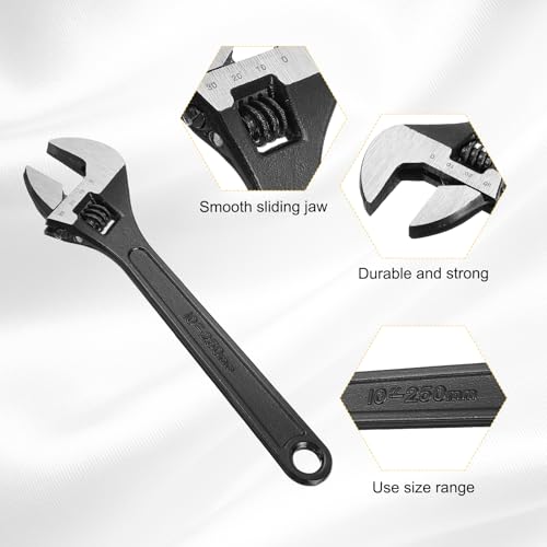Mini clé réglable de 25,4 cm PATIKIL acier pour industrie automobile