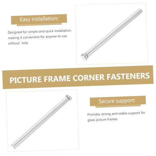 Image of Artibetter Picture Frame Wall Mount Kit 20 Sets Metal Brackets Standoff Screws Versatile Hanging Hardware for Glass Frames