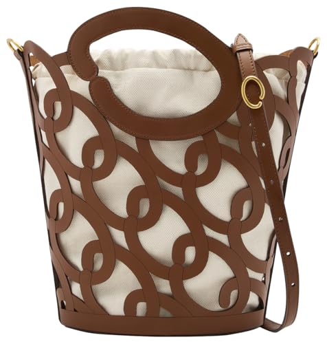 Oscar de la Renta, Oscar Chain-Link Leather Tote, Cognac