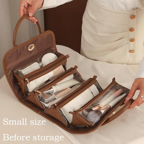 Roll up makeup bag détachable et modulable pour une organisation optimale