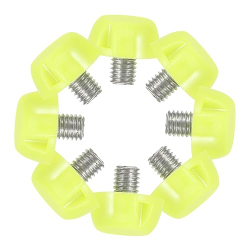 BESPORTBLE 8pcs Replaceable Running Shoe Spikes - Track Shoe Supplies Fluorescent Sole Nails for Enhanced Traction Outdoor Sports Activities