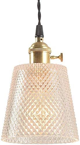 Lámpara de techo de cristal retro moderno E27 iluminación interior restaurante y balcón