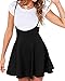 Produktbild YOINS Rock Damen Mädchen Minirock Kawaii A Linie Mini Skater Rock Kleider für Damen Minikleid Skaterkleid,Rock-1 (Schwarz/Weiss),XS