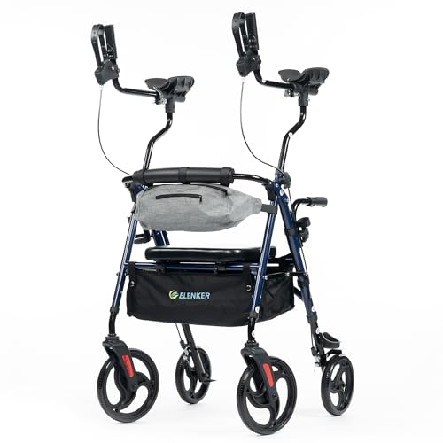 ELENKER Upright Rollator Walker for Seniors