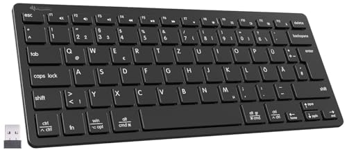 GeneralKeys Mini-Keyboard USB: Multi-Device-Akku-Funktastatur mit Bluetooth, Scissor-Tasten, QWERTZ (Tastatur Tablet, Bluetooth, Mini-Keyboard) GeneralKeys Mini-Keyboard USB: Multi-Device-Akku-Funktastatur mit Bluetooth, Scissor-Tasten, QWERTZ (Tastatur Tablet, Bluetooth, Mini-Keyboard)