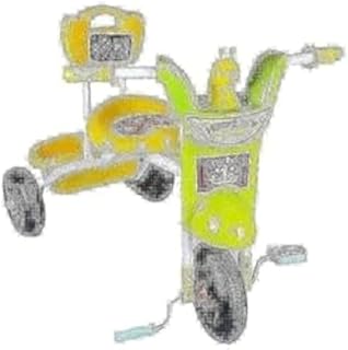 Kids Bike Three Wheels Multi Color-Yellow