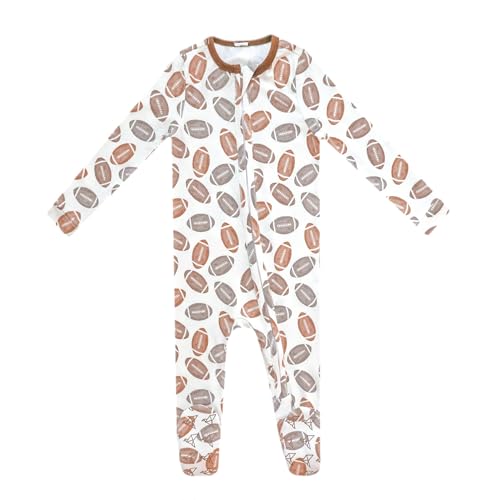 Image of Copper Pearl Zip-Up Footie Baby Pajamas - Soft Newborn Onesies for Boys & Girls, Tag-Free with Two-Way Zipper Baby Sleepers for Newborn - 24 Months, Blitz