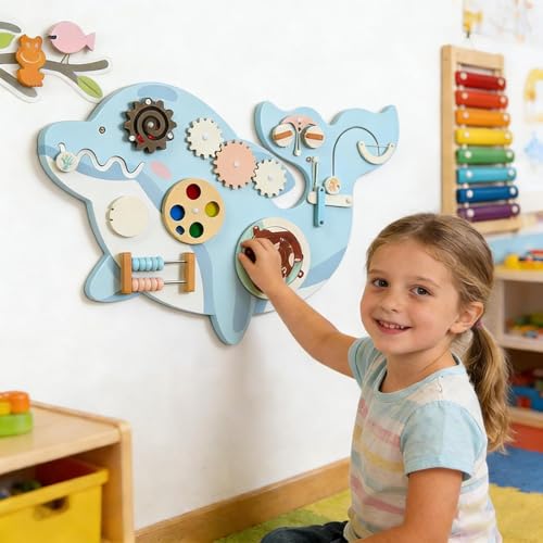 Panel de Pared de Actividades de Madera para Cuarto de Niños 3