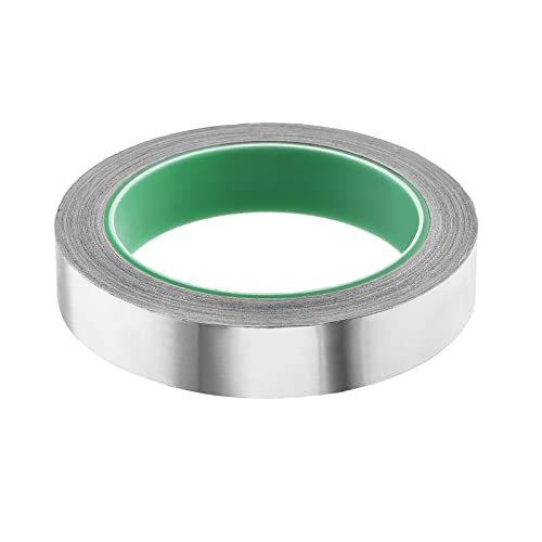 Image of Aluminum Foil Tape Adhesive Metal Tape, [for Sealing Patching Hot Cold HVAC, Duct, Pipe Insulation] - 0.7 inch /66ft /2.4 Mil