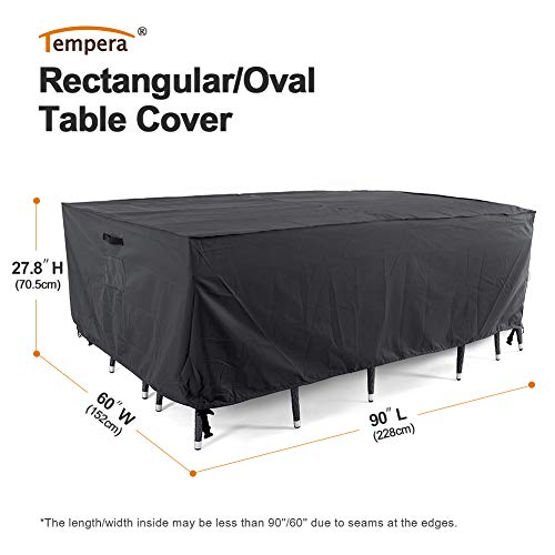 image for Tempera 90''L x 60''W x 27.8''H Outside Table and Chair Covers, Outdoo
