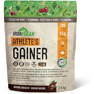 Ironvegan Gainer Chocolate Protein Powder, 2500 GR