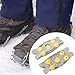 harayaa Ice Cleats for Shoes and Boots Wear Resistant Non Slip Shoe with Five Spikes Portable TPE Material Suitable for Walking Climbing Camping, White